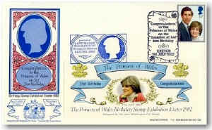 21st Birthday 'Posted at Lady Diana's 21st Birthday Stamp Exhibition 1982'